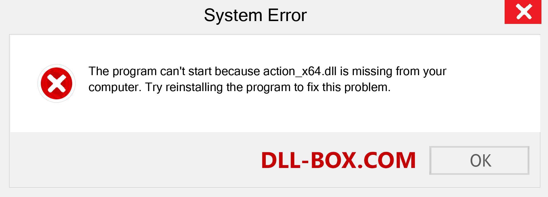  action_x64.dll file is missing?. Download for Windows 7, 8, 10 - Fix  action_x64 dll Missing Error on Windows, photos, images